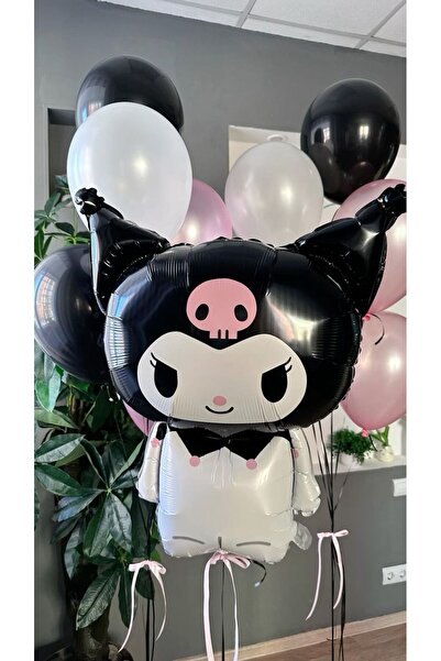 Çemrek Süs Parti Kuromi Foil Balloon and Balloon Bundle Set of 21
