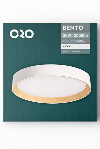 LED-POL LED ceiling light ORO BENTO 36W, 3900 lm, 4000K Neutral, White with W...