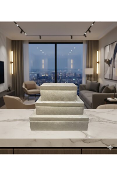 Duru Çeyiz Sandıkları Modern Şık Çeyiz Sandığı 3 lü