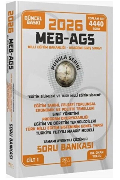 CBA Akademi CBA Yayınları 2026 MEB AGS Eğitim Bilimleri Eğitim Temelleri Sını...