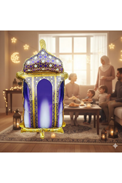 DODOMAR 45 cm Ramazan Mor Kandil Folyo Balon - Ramazan Dekorasyon ve Süsleme ...
