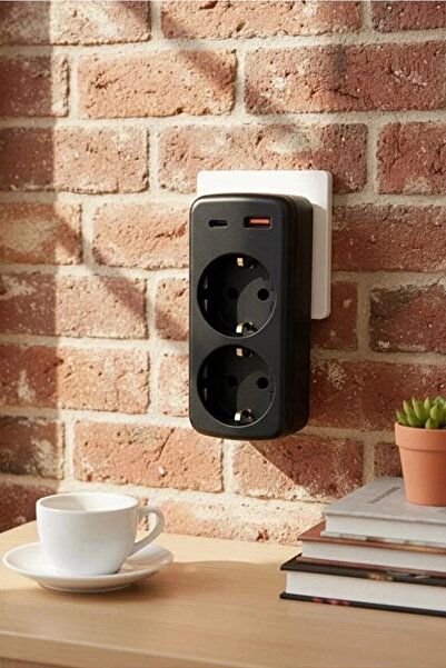 Kanonik Education Multiple Socket High Voltage Protected 2-Socket Outlet 1Xus...