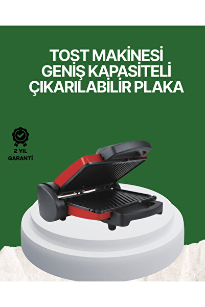 makay 2000 Watt Teflon Toaster – Wide Plates, Adjustable Heat, Easy Cleaning