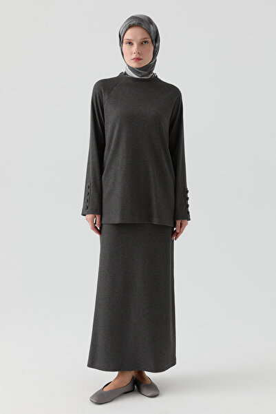 Tuğba Kaşkorse Etekli Takım - Gri