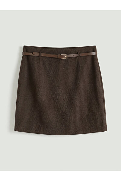 LC Waikiki Shining Choices by Shining Store Textured Mini Short Skirt with Be...