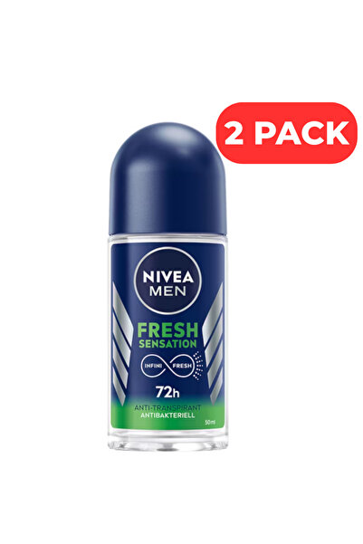 NIVEA Set 2 x Deodorant Roll-On Men Fresh Sensation 72h, 50 ml,