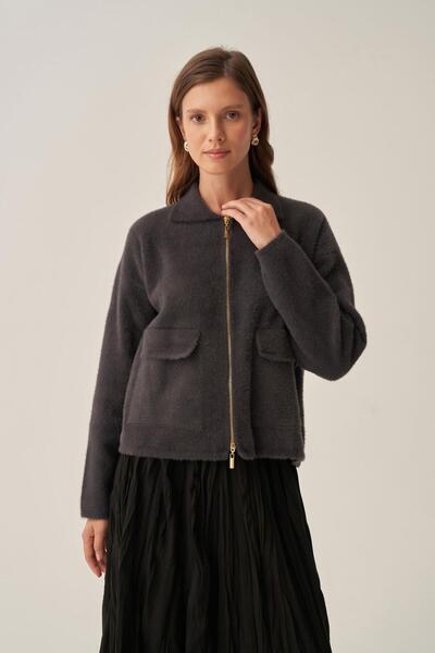 ALLDAY KAPAK CEPLİ FERMUARLI PELUŞ HIRKA