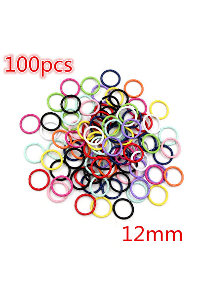 Choice AE4-37 100 قطعة حلقات وصل ملونة مختلطة من سبائك معدنية، مشبك لوبستر، ح...