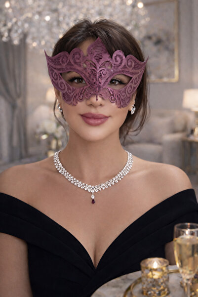 Mayah Concept 3D Özel Tasarım Parti Maskesi – Dantel detaylı