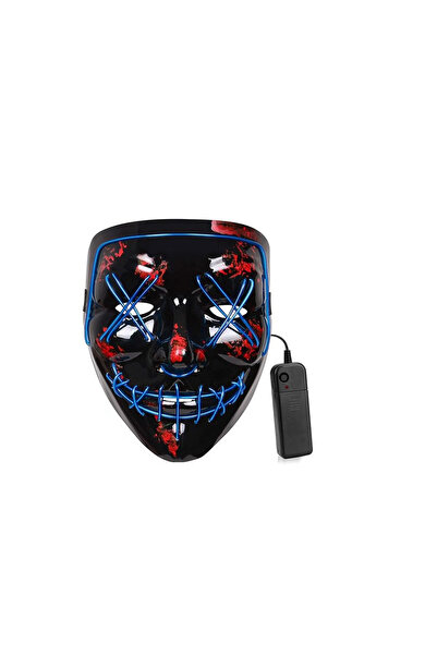OEM LED mask for Halloween, 18.7 x 21.5 cm, PVC, multicolor