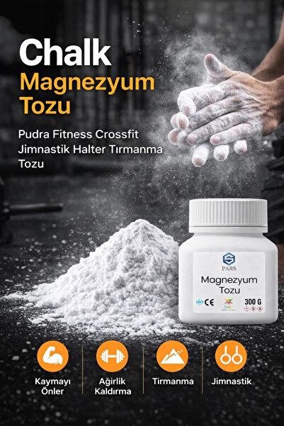 Pars Chalk Magnezyum Tozu Pudra Fitnes Crossfit Jimnastik Halter Tırmanma 300 G