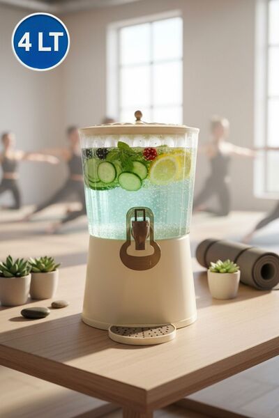 LE PARİS 4 Lt Musluklu Su ve Limonata Sebili - Ayaklı Detoks Şerbetlik