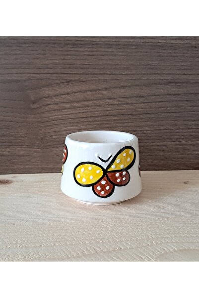 Artiser Hand Made Ceramic Mug, Butterfly Pattern Mug, Hand Made Mug