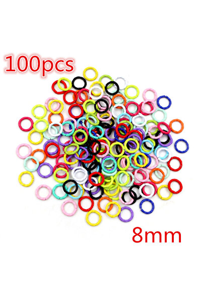 Choice AF3-28 100 قطعة حلقات وصل ملونة مختلطة من سبائك معدنية، مشبك لوبستر، ح...