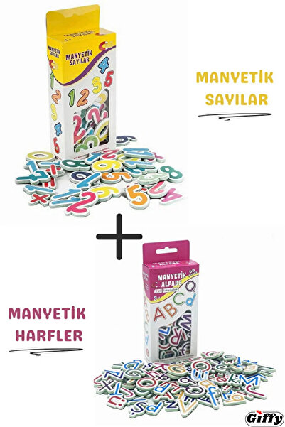 giffy Oyuncak Manyetik Mıknatıslı Türkçe - İngilizce Harfler ve Sayılar Eğiti...