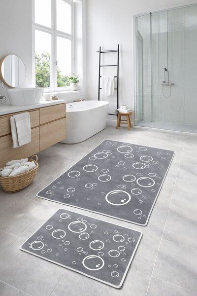 Nihai Ev Ψηφιακό αντιολισθητικό χαλάκι μπάνιου που πλένεται, μοντέρνο, διπλό,...