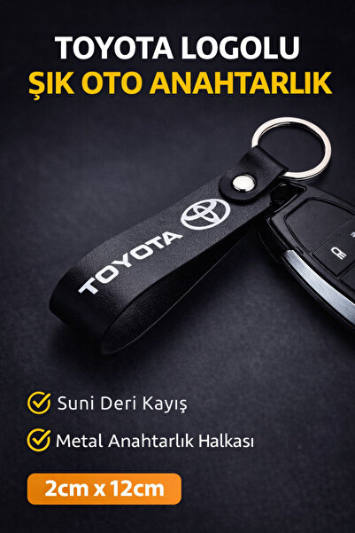 DOCCES Μπρελόκ από μαύρο συνθετικό δέρμα με τυπωμένο λογότυπο Toyota