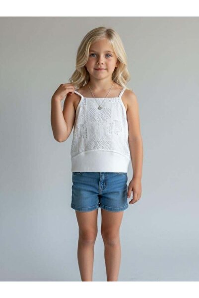 Zekids Bluză cu bretele cu model pentru fete