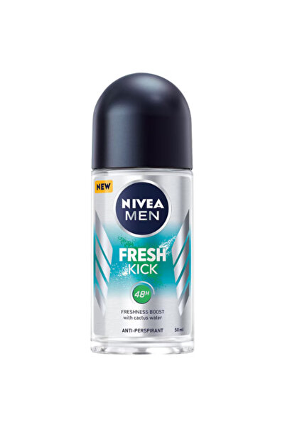 NIVEA Deodorant Roll-On Men Fresh Kick 48h, 50 ml, Antiperspirant