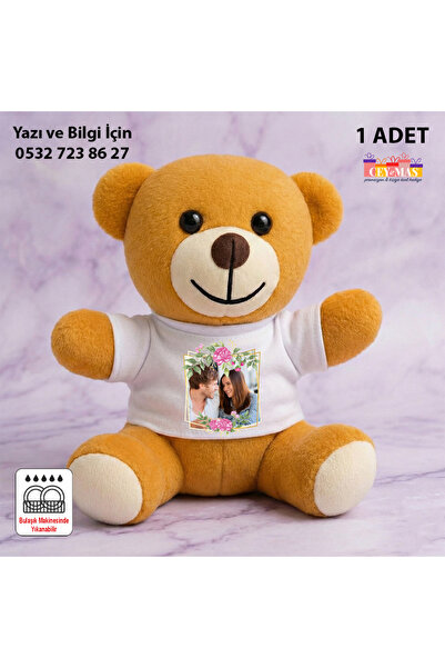 Ceymas Hediyelik Sevgililer Günü Fotoğraflı Kişiye Özel İsim Yazılabilir Ayıc...