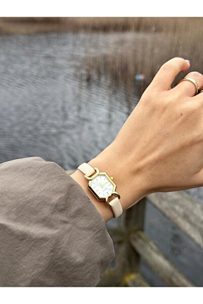 MERW Joana Model Cream Color Vintage Series Leather Cord Women's Wristwatch