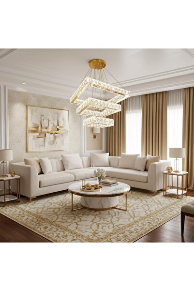 Elizim Home Lighting Kristal taşlı uzaktan kumandalı ledli avize