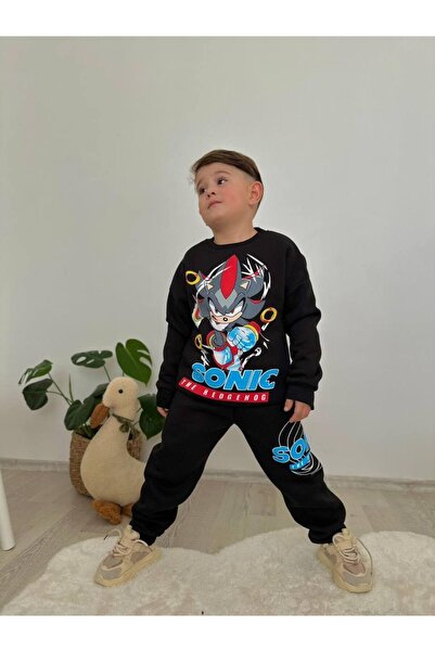 cgboutiquestylekids Cg Kids Sonic Printed Dark Navy Blue 2 Thread Boys' Botto...