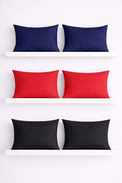 ÇIQRIK HOME 6 قطع غطاء وسادة بسحاب مقاس 50×70 سم، عبوة من قطن قطع