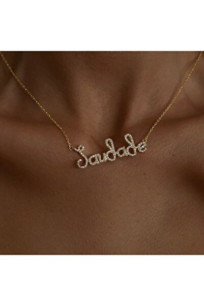 Store Gold İsimli Taşlı Y Kadın Gümüş Kolye