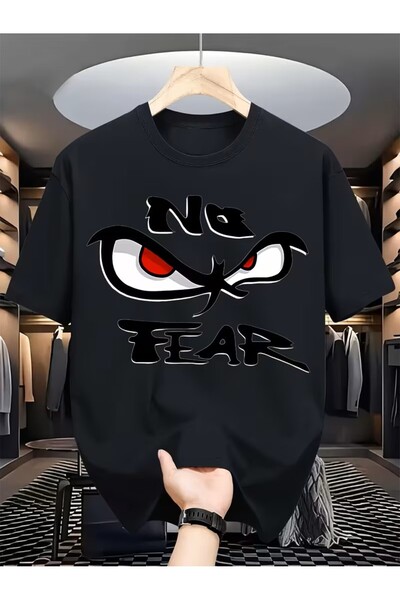 oneagılyazı No Fear for Men's Brave Eye & Red Accents Graphic T-Shirt - 100% ...