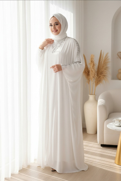 sümeyra Taş işleme üstün tasarım 2 li abaya Takım