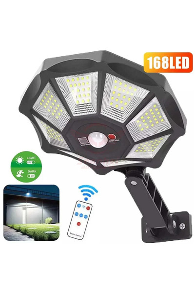 Rabelix Online Marketing Güneş Enerjili 168 Smd Ledli Kumandalı Hareket Sensö...
