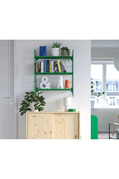 TEZPAZAR Fargsattare 3 Katlı Duvar Rafı 60x16x74 Cm Duvara Monte Çelik Raf Ye...