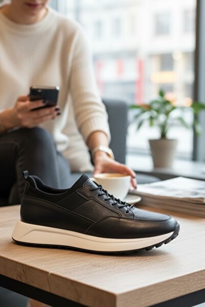 enoch Enoch Men's Classic Shoes - Lace-Up Model with Contrast Panels and Ultr...