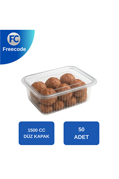 Freecode 1500 Cc Plastic Food Container with Flat Lid |   Leak-Proof Takeaway...