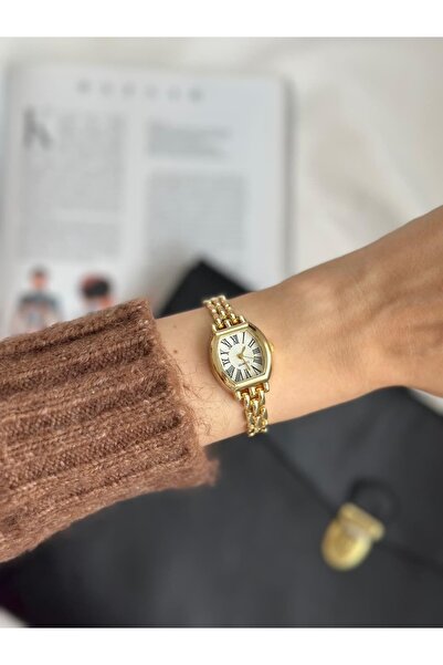 MERW Paleo Model Gold White Color Vintage Series Metal Cord Women's Wristwatch