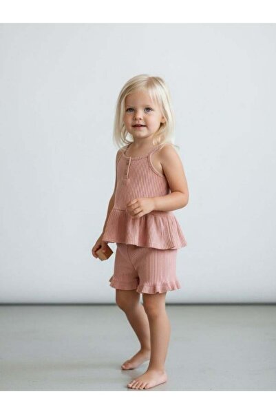 Zekids Set pantaloni scurți din bumbac pentru fete