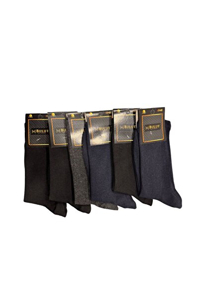 BULUT Premium Klasik Soket Çorap Pamuklu Nefes Alabilir 6'Lı