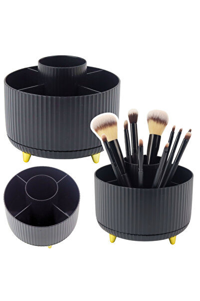 Three top online 360° Rotating Cosmetic Brush Organizer with 5 Compartments B...