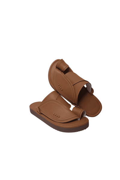 chic najd Light brown leather oriental shoes, size 45