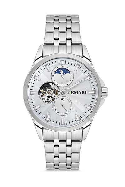 DEMARİ Automatic Men's Wristwatch - Steel Band, White Dial Dm-00101G-A1