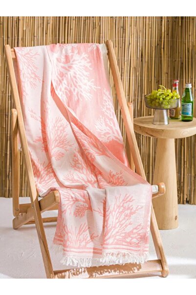 LC Waikiki Prosop de plajă Mercan cu imprimeu 90x165 cm (S6)