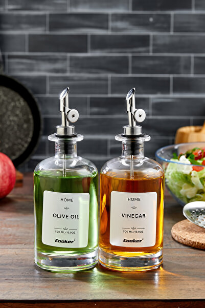 Cooker 2'li 500 ml Cam Yağlık Sirkelik Sosluk Seti CKR3891