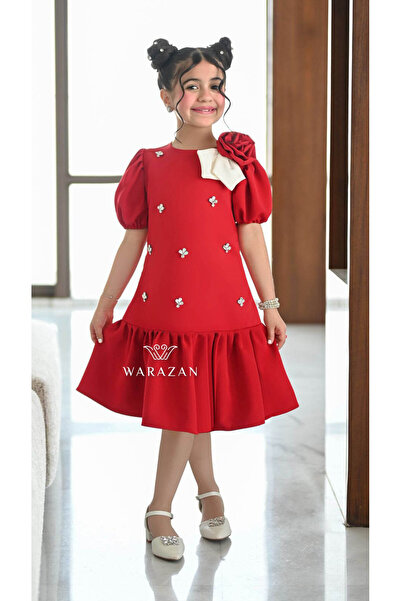 Warazan فستان انيق بورده و كرستالات