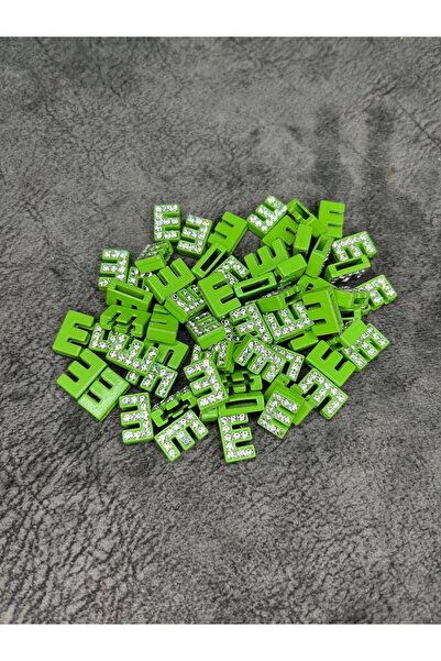 Mos Tespih Γράμμα Ε Πράσινο Πέτρινο Βραχιόλι Κόσμημα με Χάντρες (1 Τεμάχιο)