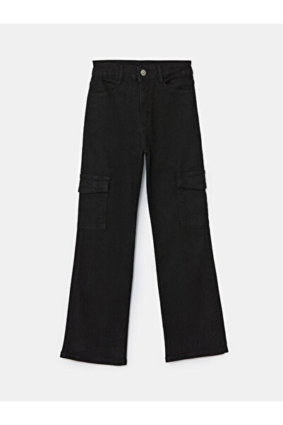 LC Waikiki Pantaloni din denim pentru fete cu picior larg, Sparkly Selections...