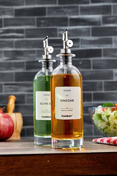 Cooker 2'li 500 ml Cam Yağlık Sirkelik Sosluk Seti CKR3890