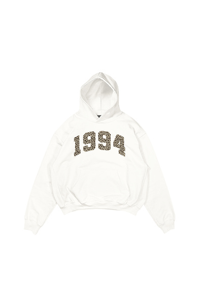 lethestudios 1994 Leopard Print Hooded Hoodie