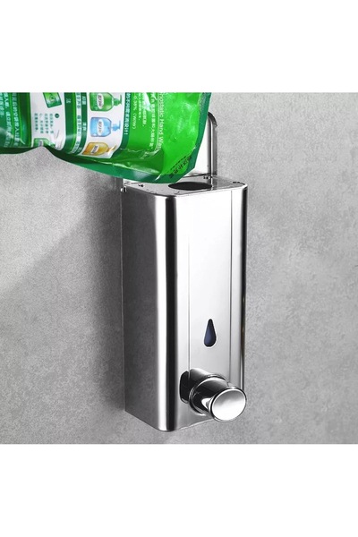 cc bin shihon Stainless steel wall-mounted soap dispenser, 650ml capacity