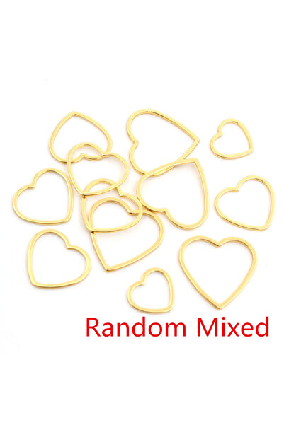 Choice AE5-44، 20 قطعة من تعليقات القلب الذهبية المصنوعة من الفولاذ المقاوم ل...